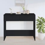 Vidaxl table console noir 90x36x75 cm bois d'ingnierie 811332
