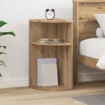 Vidaxl table dappoint gu�ridon ch�ne artisanal 296�296�60 cm - bois ding�nierie