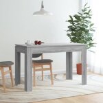 Vidaxl table  dner sonoma gris 120x60x76 cm bois d'ingnierie 815388