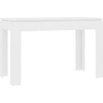 Vidaxl table de salle  manger blanc 120 x 60 x 76 cm agglomr