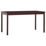 Vidaxl table de salle  manger marron fonc 140 x 70 x 73 cm pin