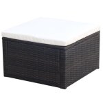 Vidaxl tabouret / repose - pied rsine tresse 53 x 53 x 30 cm marron