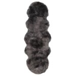 Vidaxl tapis en peau de mouton 60 x 180 cm gris clair