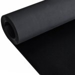 Tapis en caoutchouc antidrapant - vidaxl - 15x2 m - paisseur 3 mm - noir - rsistant  lusure