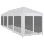 Tente de r�ception - vidaxl - 12 x 3 m - 10 parois en maille - acier enduit de poudre - mixte