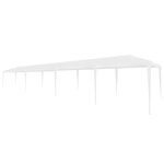 Tente de rception - vidaxl - 3x12 m - pe rsistant aux uv - cadre en acier - couleur blanche