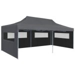 Tente de rception - vidaxl - 3 x 6 m - anthracite - acier - oxford rsistant uv et eau