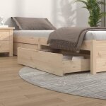 Vidaxl tiroirs de lit 4 pcs bois de pin massif 814994