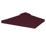 Toile suprieure de belvdre - vidaxl - 3x3 m - bordeaux - 310 g / m - rsistant  leau