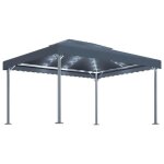 Tonnelle - vidaxl - 3070352 - 4x3m - aluminium - guirlande lumineuse led solaire