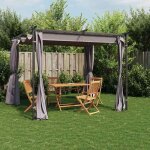 Vidaxl tonnelle avec rideaux belvédère chapiteau de jardin tente de réception de patio pavillon d'extérieur ... Vidaxl tonnelle avec rideaux belvédère chapiteau de jardin tente de réception de patio pavillon d'extérieur ...