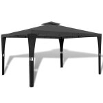 Tonnelle - vidaxl - 3x4 m - gris fonc - autoportante - montage facile