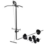 Tour de musculation murale - vidaxl - 305 kg - appareil complet - accessoires inclus - noir Tour de musculation murale - vidaxl - 305 kg - appareil complet - accessoires inclus - noir