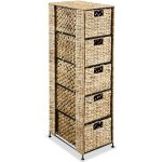 Vidaxl unit de rangement avec 5 paniers 25, 5 x 37 x 100 cm jacinthe d'eau