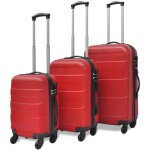 Vidaxl valise rigide 3 pices rouge 45, 5 / 55 / 66 cm
