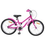 Vidaxl v�lo enfant 20 rose fonc� - 6 - 11 ans cadre acier selle & guidon r�glables accessoires