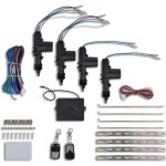 Vidaxl verrouillage central de portière auto 2 clés et 4 moteurs 12 v Vidaxl verrouillage central de portière auto 2 clés et 4 moteurs 12 v