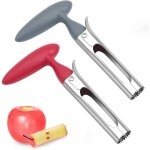 Vide - pomme - zgeer - 2 pcs - acier inoxydable - poignée ergonomique - lame dentelée Vide - pomme - zgeer - 2 pcs - acier inoxydable - poignée ergonomique - lame dentelée