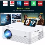 Jeemak vidoprojecteur 720p 6000 lumens wifi bluetooth projecteur portable avec android tv netflix