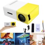 Vidoprojecteur led 1080p portable foxnovo - cinma full hd - 400 lumens - jaune