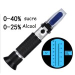 Vinificateur refractomètre alcool: 0 - 25% sucre: 0 - 40% avec atc pour viticulteur vin alcool jus de ... Vinificateur refractomètre alcool: 0 - 25% sucre: 0 - 40% avec atc pour viticulteur vin alcool jus de ...
