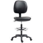 Vinsetto - tabouret  roulettes - pvc - 49. 5x46x137cm - noir