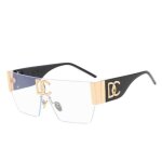 Vintage carr sans monture lunettes de soleil femmes mode marque de luxe sans mi0722gls06ra transparent ...