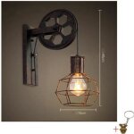 Applique murale industrielle en m�tal vintage - cuisine - ext�rieur - e27 - 40w