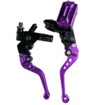 Violet - paire de leviers de frein et dembrayage avec matre cylindre universel 7 - 8 " 22mm cble ...