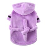 (violet / s)peignoir de bain pour animaux de compagnie pyjamas pour chiens et chats vêtements de couchage ... (violet / s)peignoir de bain pour animaux de compagnie pyjamas pour chiens et chats vêtements de couchage ...