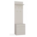 Vioni - meuble vestiaire dentre - portemanteau mural avec tagre - 5 crochets - tiroir + meuble de ...