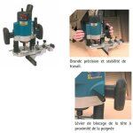 Défonceuse à variateur de vitesse électronique Ø 8 mm 1300w - virutex - fr278r Défonceuse à variateur de vitesse électronique Ø 8 mm 1300w - virutex - fr278r