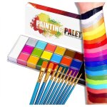 Palette de maquillage enfants - 20 couleurs - peinture � lhuile - non toxique - pour halloween et no�l ...