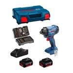 Visseuse  chocs bosch gdr 18v - 160 (2 x 50 ah + gal 18v - 40 + l - case) + set de 43 embouts de vissage ...