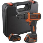 Visseuse sans - fil black + decker bdcdd12kb - qw 12v avec 2 batteries 15 ah et chargeur
