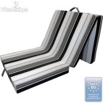 Vitalispa matelas pliant matelas pliant lit invit� lit chaise longue matelas voyage lit noir et blanc ...