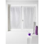 Petit voilage  la paire en organza uni blanc 80x160 cm