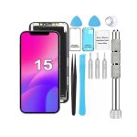 Vitre assembl�s tactile + �cran lcd + �tui + outils + joint �tanche - ecran complet iphone 15 ecran ordinateur ...