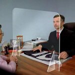 Vitre ecran protection plexiglass transparent comptoir 65x65cm accueil réception separation latérale ... Vitre ecran protection plexiglass transparent comptoir 65x65cm accueil réception separation latérale ...