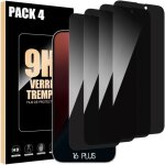 Film de protection en verre trempé - noir - pour iphone 16 plus - lot de 4 - résistant aux rayures - ... Film de protection en verre trempé - noir - pour iphone 16 plus - lot de 4 - résistant aux rayures - ...