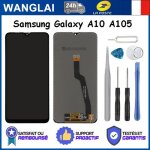 Vitre tactile + ecran lcd pour samsung galaxy a10 2019 a105 noir + outils