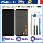 Vitre tactile + cran lcd pour samsung galaxy j4 plus 2018 sm - j415f noir + kit outils