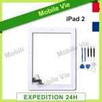 Vitre tactile pour ipad 2 blanc