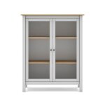 Calicosy - vitrine 2 portes l90 x h110 cm - misti - blanc - blanc Calicosy - vitrine 2 portes l90 x h110 cm - misti - blanc - blanc