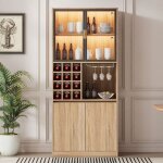 Vitrine 80x40x180 cm vitrine salle a manger vitrine armoire vitr�e avec portes en verre et �clairage ...