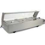 Vitrine bain marie electrique professionnel kukoo - 3 bacs gn 1 / 2 - acier inoxydable - 1500 watt Vitrine bain marie electrique professionnel kukoo - 3 bacs gn 1 / 2 - acier inoxydable - 1500 watt