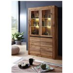 Vitrine - bois massif de chêne sauvage huilé (bois naturel) - montreux #101 Vitrine - bois massif de chêne sauvage huilé (bois naturel) - montreux #101