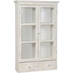 Vitrine en bois style shabby chic biscottini - blanc cérusé - l46xpr145xh76 cm - l6199 Vitrine en bois style shabby chic biscottini - blanc cérusé - l46xpr145xh76 cm - l6199