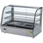 Vitrine chauffante incurvée - buffalo - 160 litres - etagères en chrome - eclairage interne del Vitrine chauffante incurvée - buffalo - 160 litres - etagères en chrome - eclairage interne del