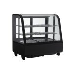Vitrine de comptoir rfrigre  poser 100 l noire